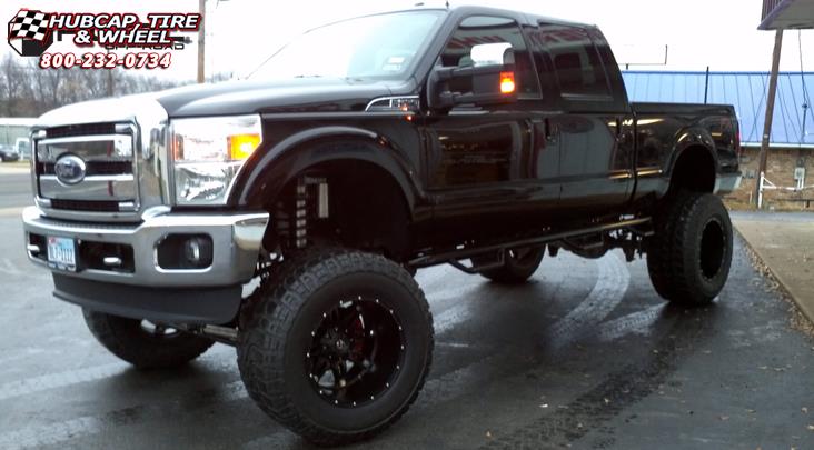 vehicle gallery/ford f 250 fuel hostage d531 0X0  Matte Black wheels and rims